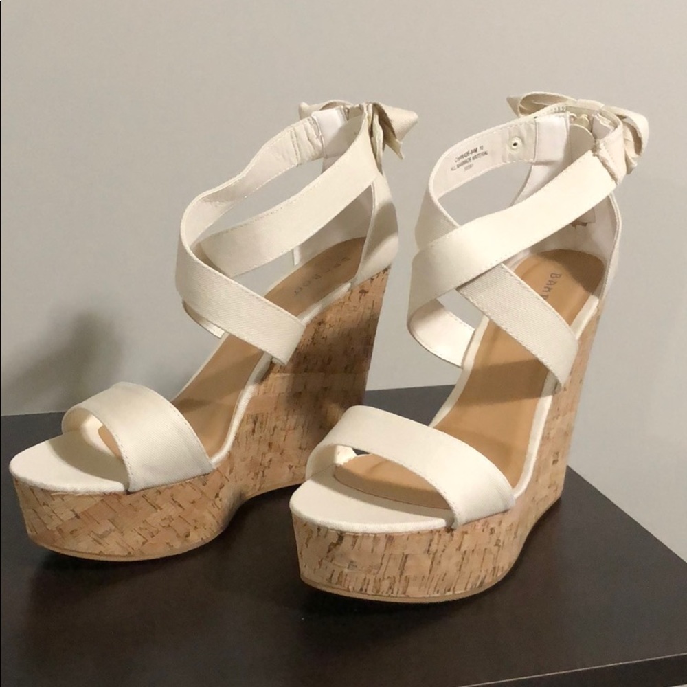 bamboo white wedges